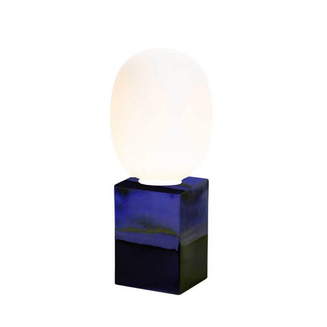 Pulpo LED table lamp Magma One High Ø 30cm H 69cm, elegant combination of frosted glass and ceramic.