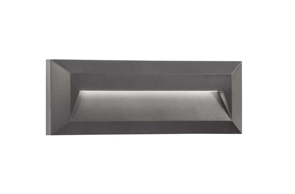 Pulsar LED Außenwandleuchte Rechteckig Abstrahlwinkel 32° Dunkelgrau IP54 in modernem Design.