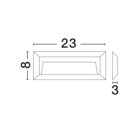 Lampada a parete esterna Pulsar LAMPAGNO RECTANGOLARE ALL'ANGLE DELLA GRIGGIO DUE 32 ° IP54