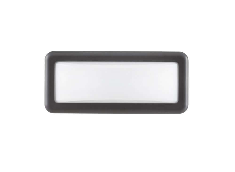 Pulsar LED Außenwandleuchte Rechteckig Abstrahlwinkel 67° Dunkelgrau IP54 für Außenbereiche.