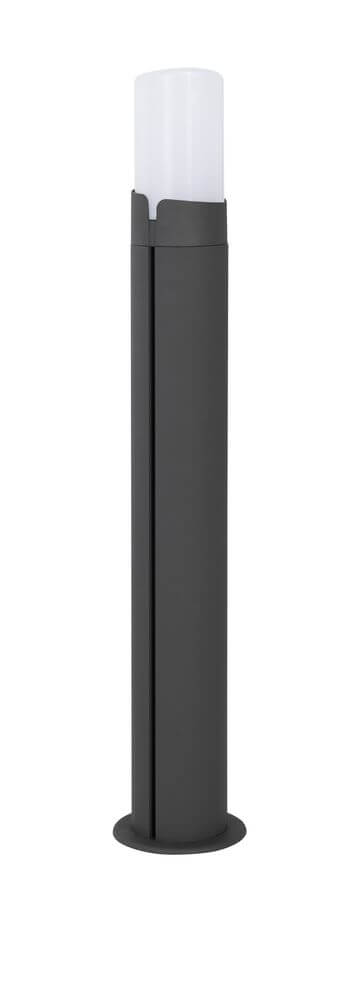 Pyro Außenwegeleuchte Dunkelgrau IP54 von Nova Luce, moderne Außenleuchte mit milchig-weißer Acrylhaube