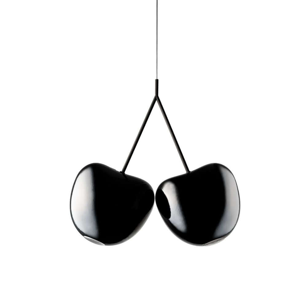 Cherry Lamp Pendelleuchte Kirsche in schwarzer Ausführung, stilvolle und provokative Deckenlampe.