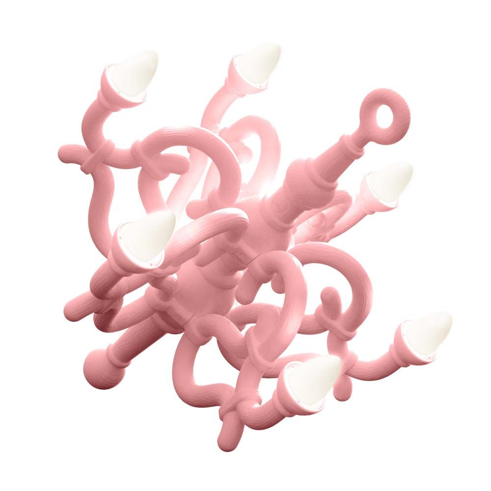 Fallen Chandelier XL Stehleuchte Pink, elegante Stehleuchte im XL-Format mit klassischem Design.