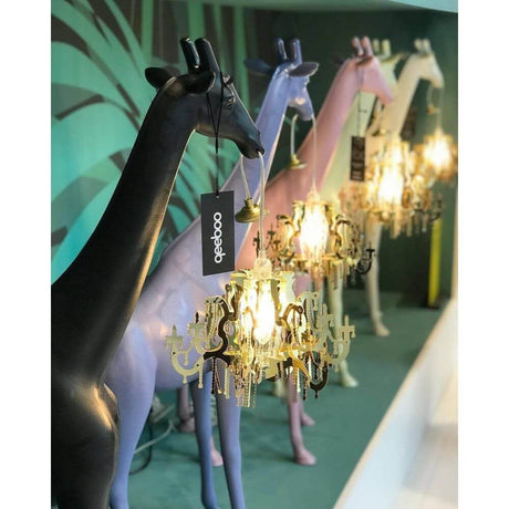Giraffe in Love XS floor lamp 100cm in various colors with chandelier design by qeeboo.