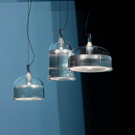 Goblets Pendelleuchte transparent – stilvolle Hängelampe aus Kristallglas in drei Designs.
