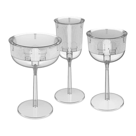 Goblets table lamp transparent, elegant table lamps made of crystal in a classic design.