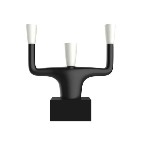 Guru table lamp, 3-light, with three light diffusers and anthropomorphic structure.