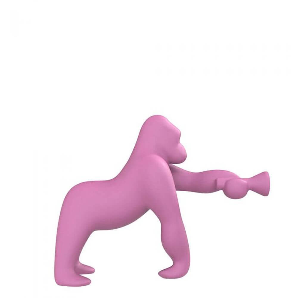 Kong XS Tischlampe Gorilla in pink, kreative Tischlampe mit verstellbarem Arm für stimmungsvolles Licht.