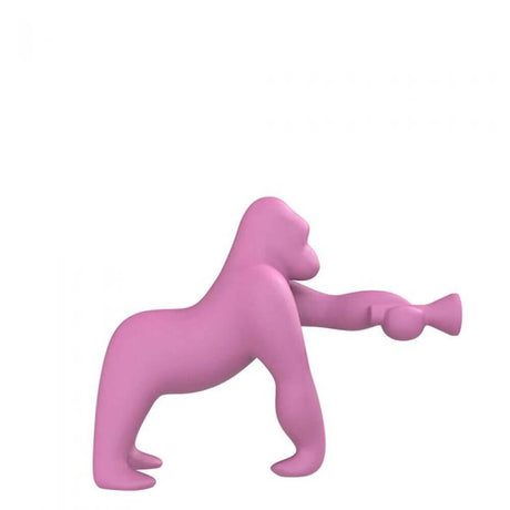 Kong XS table lamp Gorilla in pink, creative table lamp with adjustable arm for atmospheric light.