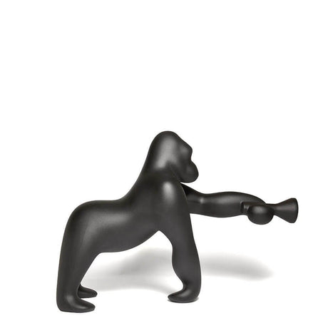 Kong XS table lamp Gorilla in black with adjustable arm for the living room.