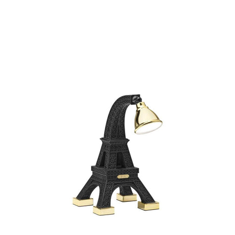Paris XS LED rechargeable table lamp in the design of the Eiffel Tower with adjustable brass diffuser for stylish lighting.