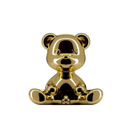 Teddy Boy Metal table lamp, gold table lamp in teddy bear style with a metallic surface