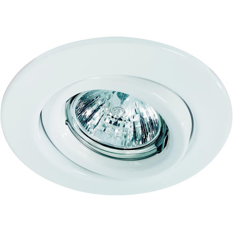 Kvalitet EBL drejelig max. 50W 12V GU5.3 hvid - halogen indbygget lys med flot design til opholdsrum.