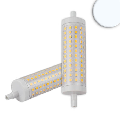 R7s LED-lysstav 118 mm i nøytralhvit 4000K 1700 lm 14 W med 360° lysavstråling og dimbar effekt.