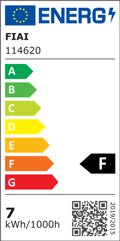 Energieeffizienzlabel für R7s LED Stab 78mm Warmweiß 3000K 500lm 6W, Klasse F, 7 kWh/1000h.