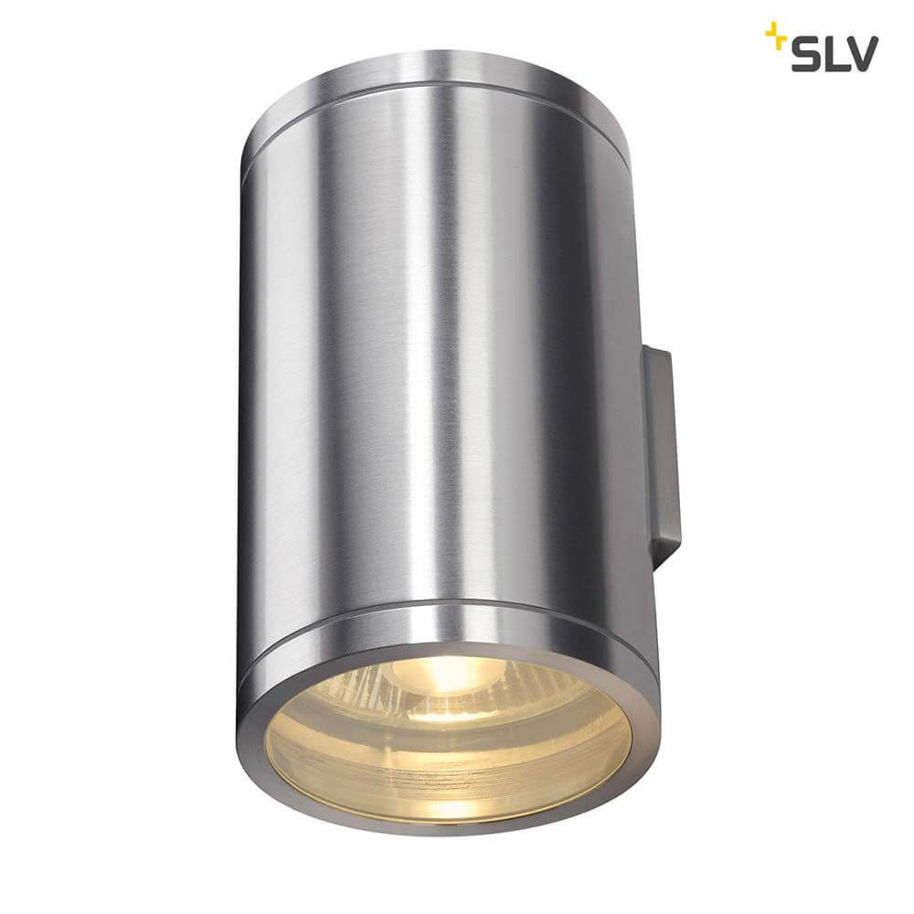 Rox Wall Out Up & Down QPAR11 Outdoor Wandleuchte Alu-Gebürstet IP44 mit gebürstetem Aluminium und Glas
