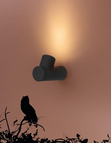 Ramo Außenwandleuchte Dunkelgrau IP65 moderne Außenlampe für Terrasse, Balkon und Hauseingang