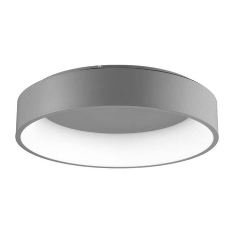 LED Deckenleuchte Ø 60cm Rando 2520lm , 4200K Grau in modernem Design aus Aluminium und Acryl.