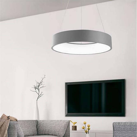 Rando LED Hängeleuchte Ø 60cm 42W, 3000K Grau im modernen Wohnzimmer