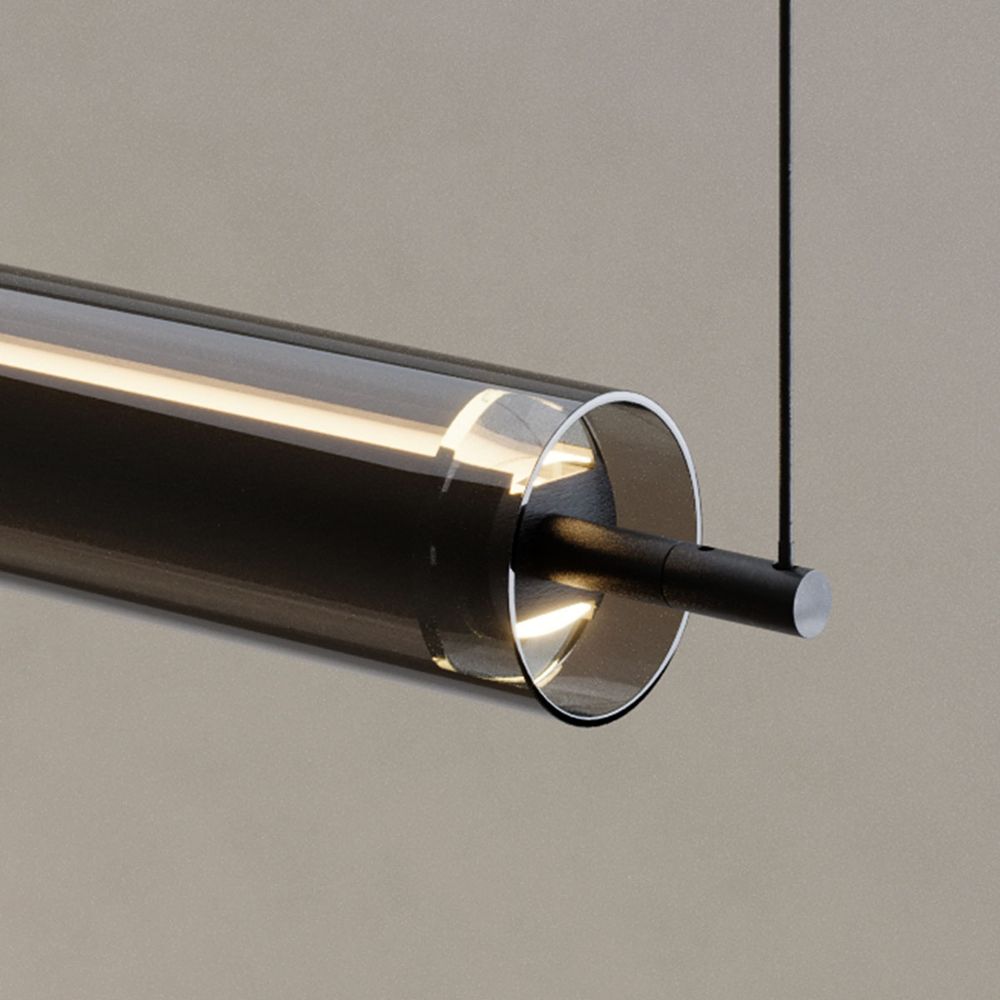 s.luce Ranya LED Up & Down luminaire suspendu avec couvercle en verre & télécommande