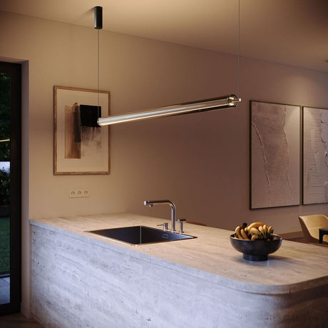 s.luce Ranya LED Up & Down pendant light with glass cover & remote control