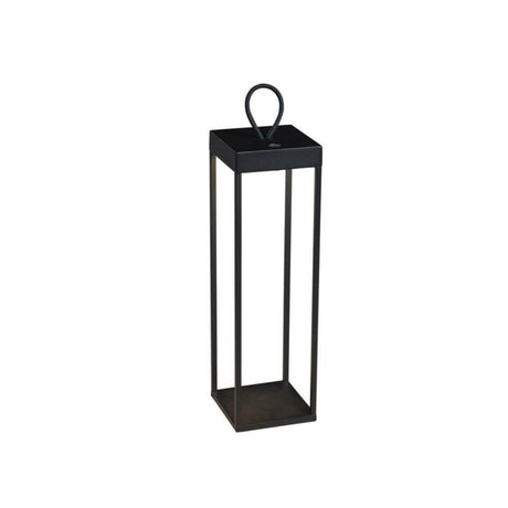 Ravello LED Akkuleuchte für Außen, schwarze Metalllaterne mit Warmweißlicht für Balkon und Terrasse