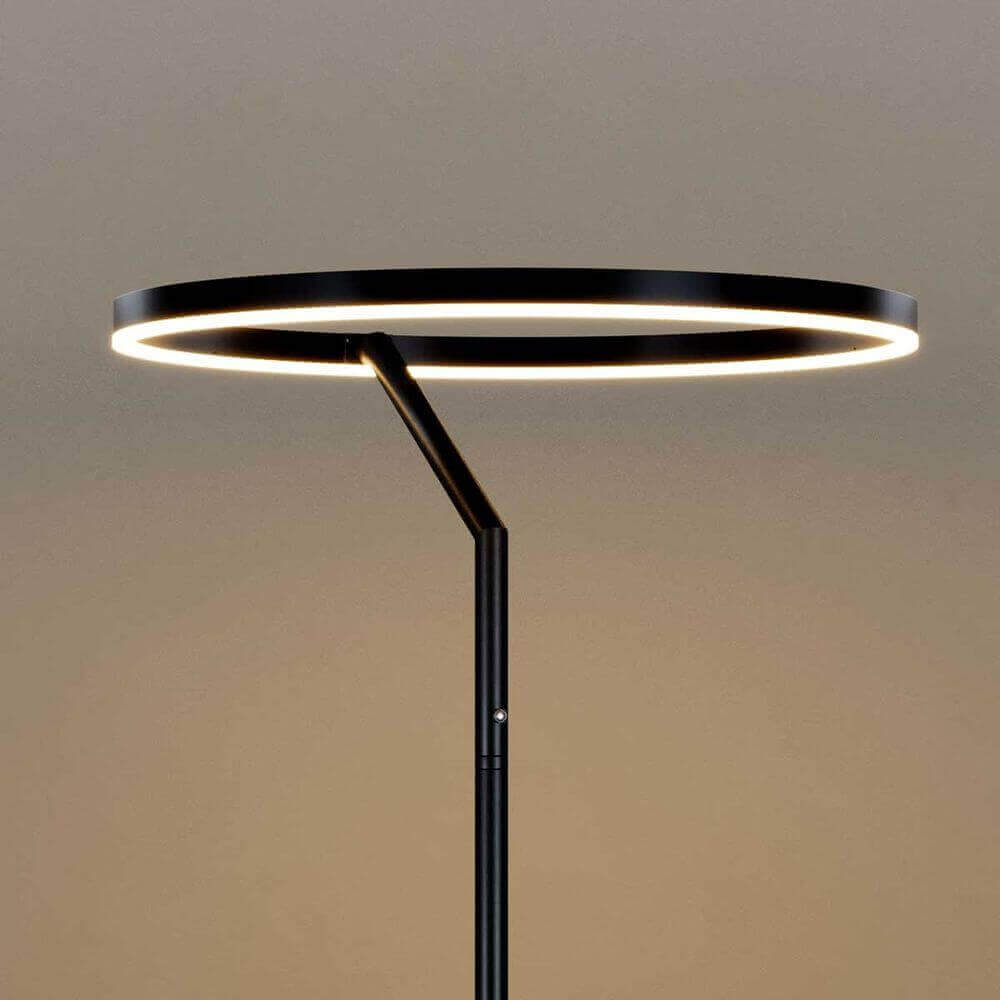 s.luce Ring LED vloerlamp Ø 60cm met touchdimmer