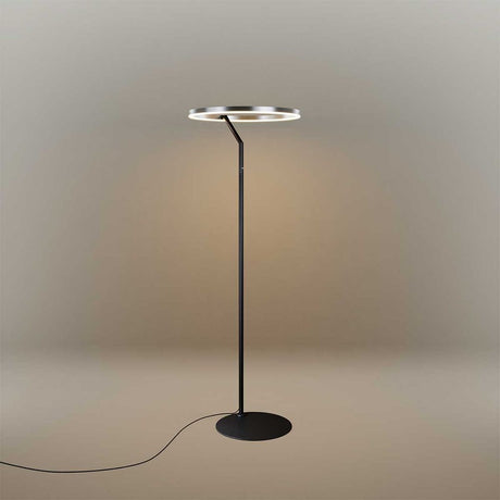 s.luce Ring LED floor lamp Ø 60cm with touch dimmer in an elegant design and minimalist style.