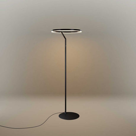 s.luce Ring LED floor lamp Ø 60cm with touch dimmer, elegant floor lamp in minimalist design.