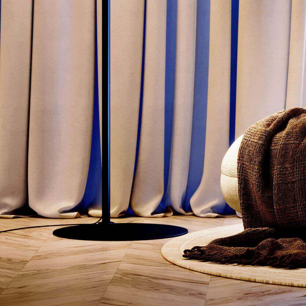 s.luce Ring LED vloerlamp Ø 60cm met touchdimmer