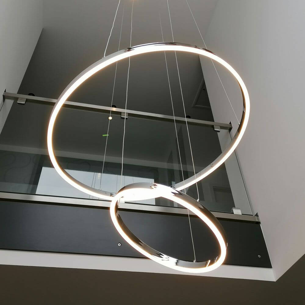 s.luce Ring Umbau zentrisch (ohne LED-Ringe) in modernem, minimalistischen Design und energieeffizienten LEDs.