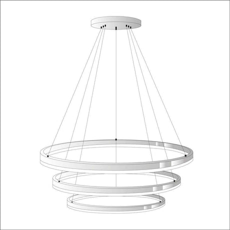 s.luce Ring Umbau zentrisch (ohne LED-Ringe) mit modernem Design und mehreren Aufhängungsmöglichkeiten.