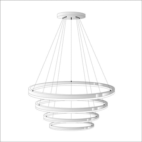s.luce Ring Umbau zentrisch (ohne LED-Ringe) in modernem, minimalistischen Design und variablen Größen.