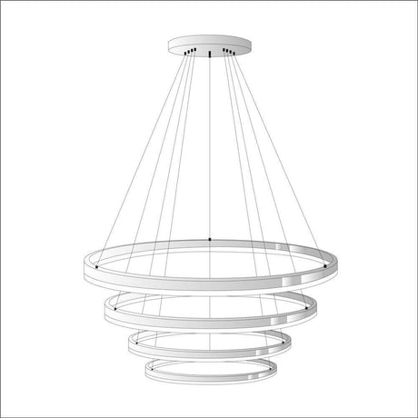 s.luce Ring Umbau zentrisch (ohne LED-Ringe) in modernem, minimalistischen Design und variablen Größen.