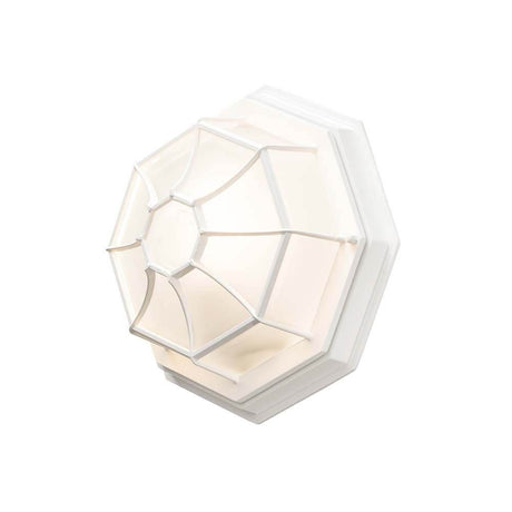 Roof buitenwandlamp wit, gefrost acrylglas met modern design en melkachtig licht.