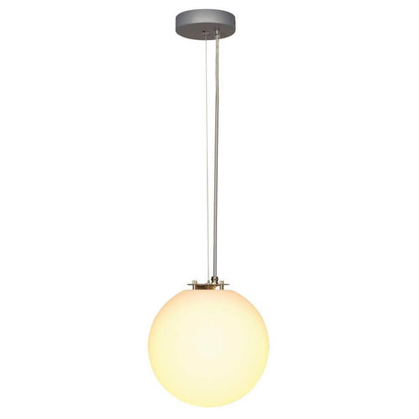 RotoBall 25 suspension blanche E27 max. 24W avec abat-jour sphérique en plastique résistant à la chaleur.