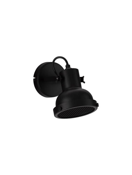 Ruvi Wandleuchte Schwarz - Moderne Wandleuchte im Industrial-Design aus mattem Schwarz.