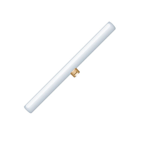 S14d LED Linienleuchte 30cm Extra Warmweiß 2200K Dimmbar in klarer Ausführung mit goldener Fassung.