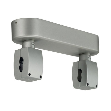 SHORTBOX feed-in for EASYTEC II silver grey with ceiling rose for high-voltage track system.