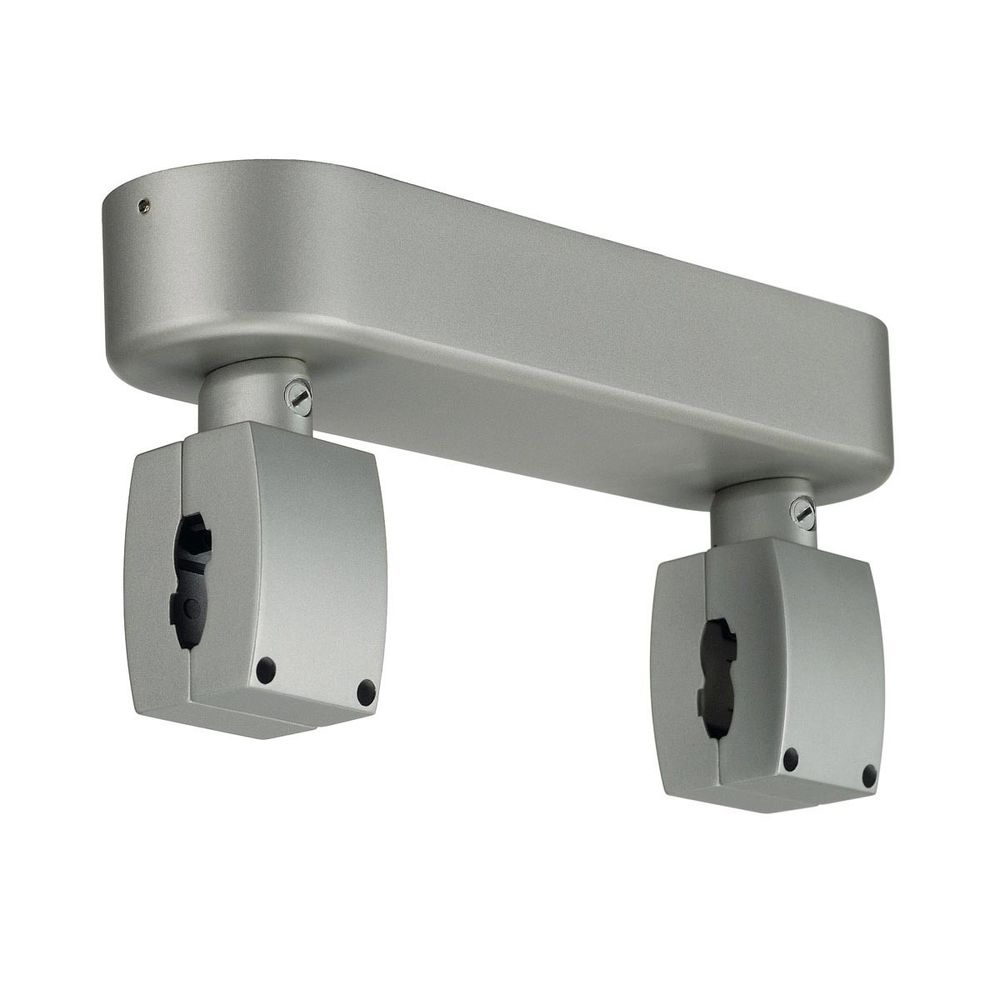 SHORTBOX Einspeiser für EASYTEC II Silbergrau mit Deckenrosette für Hochvolt Schienen-System.