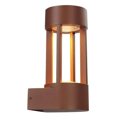 SLOTS WALL Wandleuchte rostfarben 6,3W LED Warmweiß mit indirektem warmweißem Licht und IP44 Schutzart.