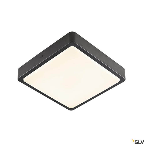 Ainos Square LED Außen Wand- & Deckenleuchte CCT, anthrazit, eckige LED-Außenleuchte aus Aluminium mit opaler Leuchtfläche