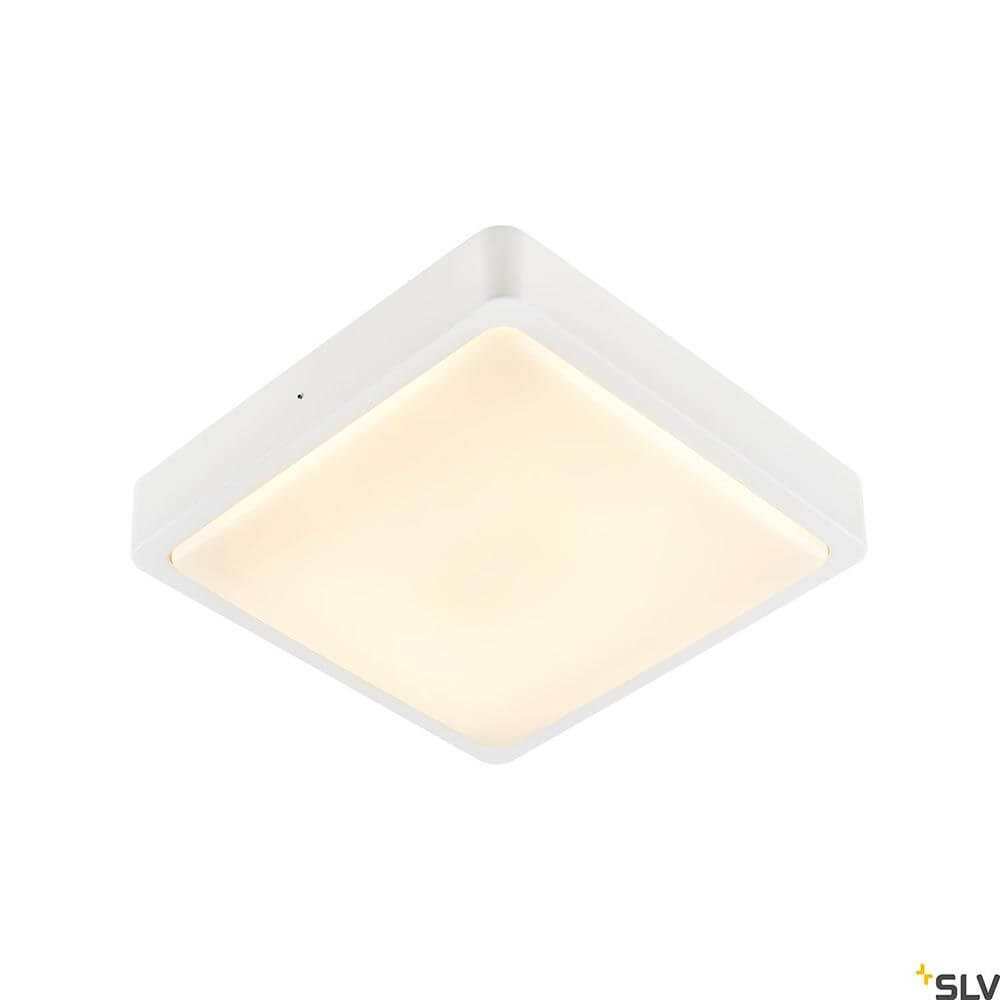 Ainos Square LED Wand- & Deckenauleuchte IP65 CCT in quadratischer Form, robust und wassergeschützt.