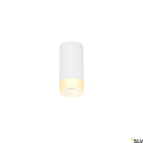 Astina ceiling light QPAR51 white in white with a gold-coloured underside, ideal for modern room lighting.