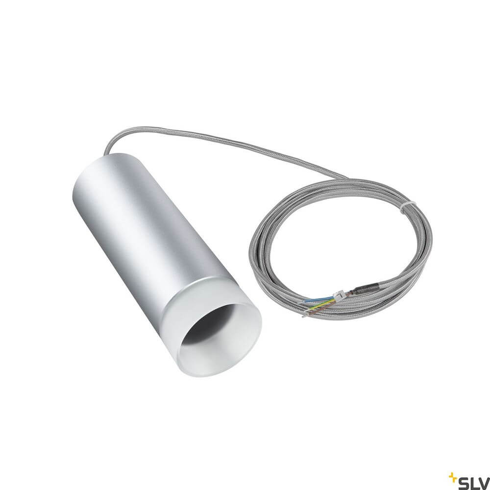 Astina Pendellampe QPAR51 Grau - moderne Aluminium Pendelleuchte mit Kabel für stilvolle Innenräume.