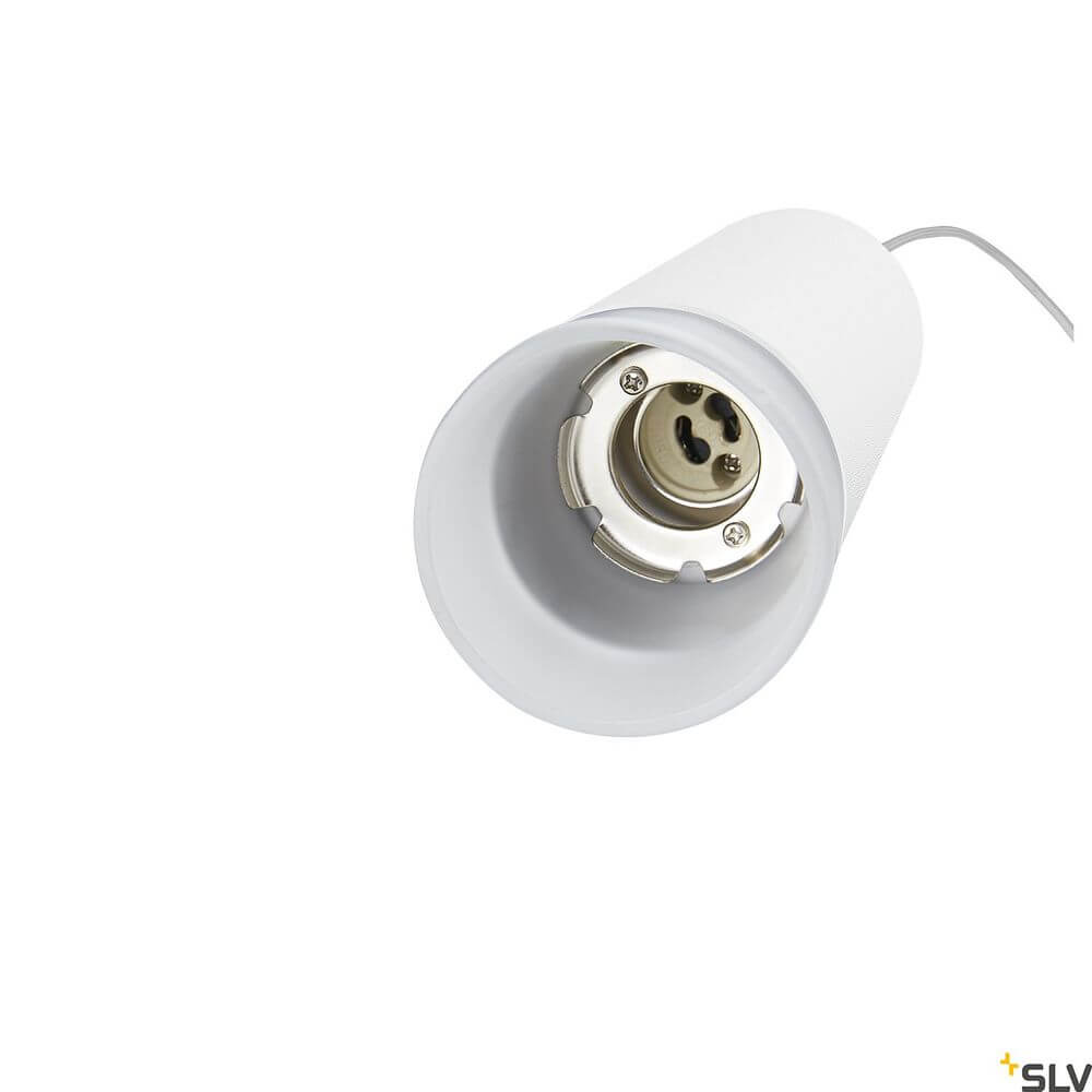 Astina Pendellampe QPAR51 Weiß - Ansicht der weißen Lampenfassung mit Kabel