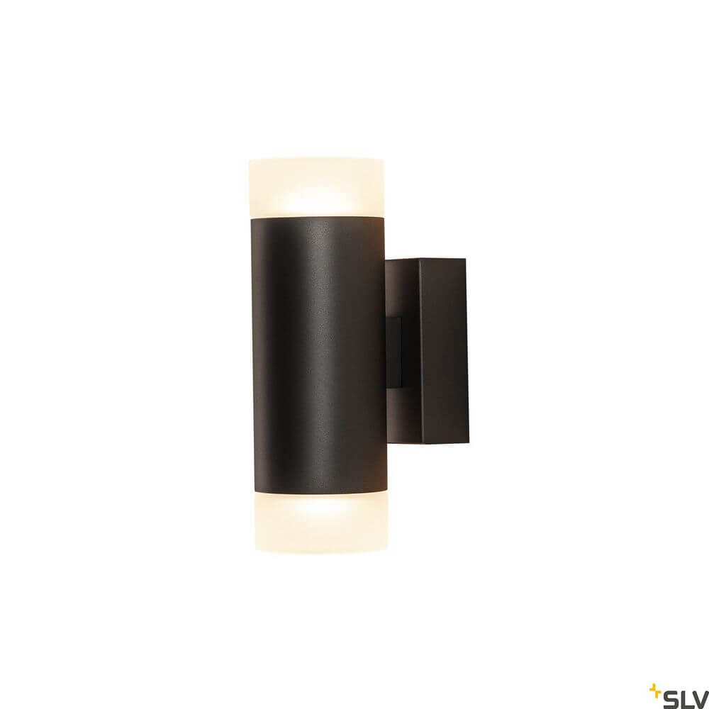 Astina Wandlampe QPAR51 Up & Down Schwarz - moderne Wandlampe mit Up- & Downlight-Funktion in Schwarz