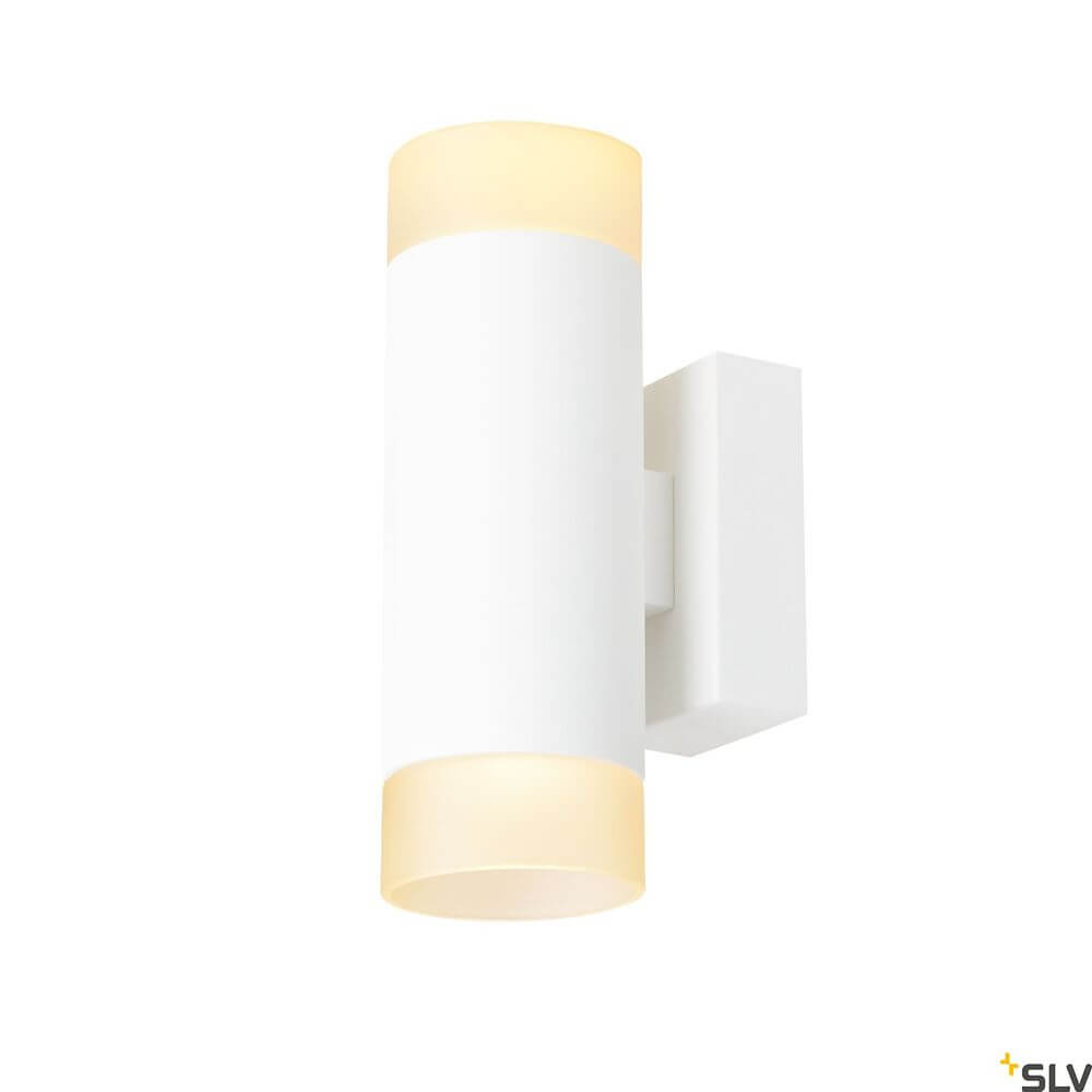 Astina Wandlampe QPAR51 Up & Down Weiß mit eleganten Formen und sanftem Licht für moderne Innenräume.
