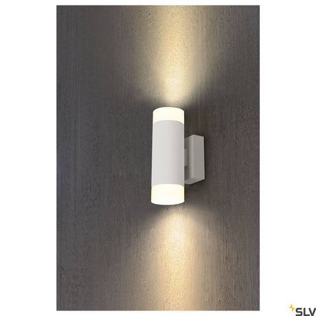 Astina Wandlampe QPAR51 Up & Down Weiß, weiße SLV Wandleuchte mit Lichtaustritt nach oben und unten