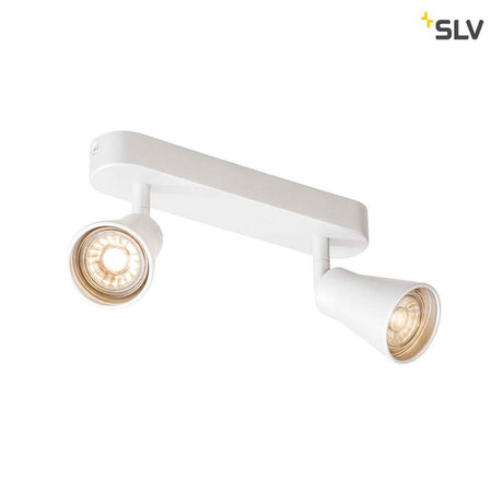 Avo Double Aufbauleuchte Weiß, dreh- und schwenkbare LED Wand- und Deckenleuchte mit 2 Spots